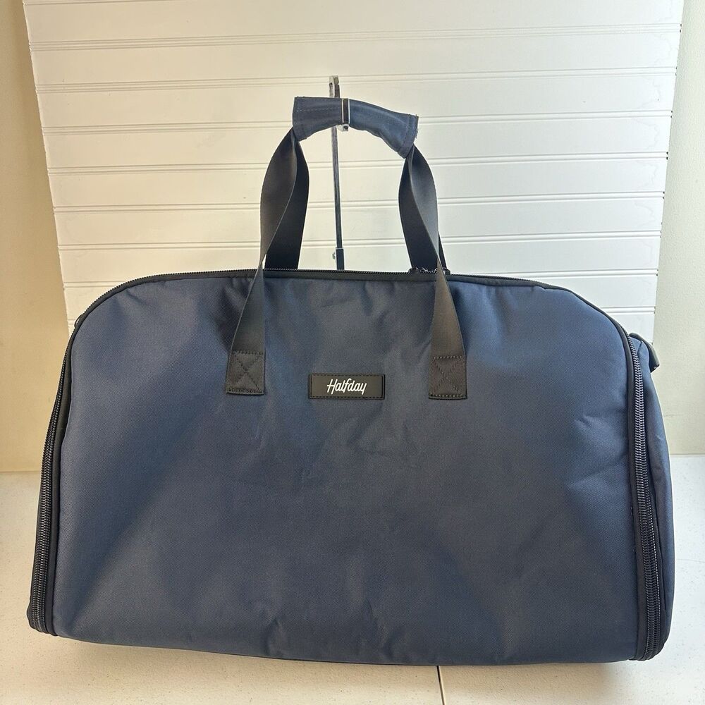 Halfday Travel Garment Duffel Bag Navy Blue 2-in-1 Weekender Gym Suit Bag